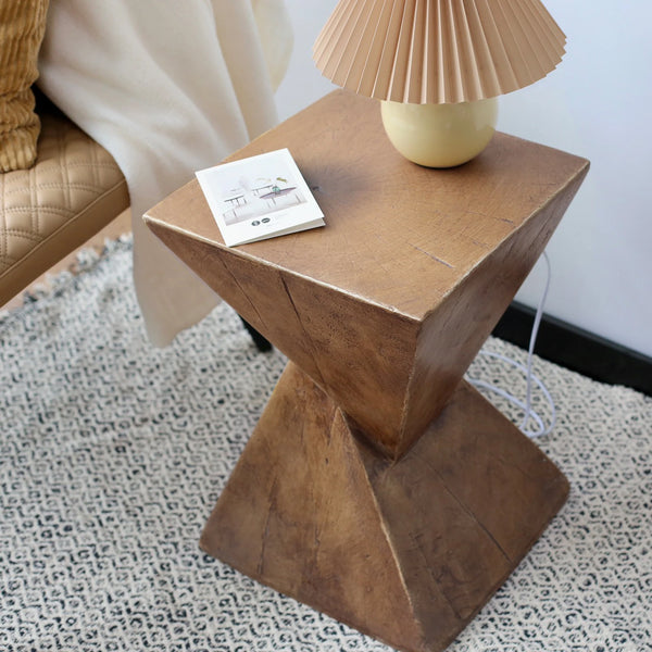 Modern Lightweight Concrete Accent Table for Indoor & Outdoor Use