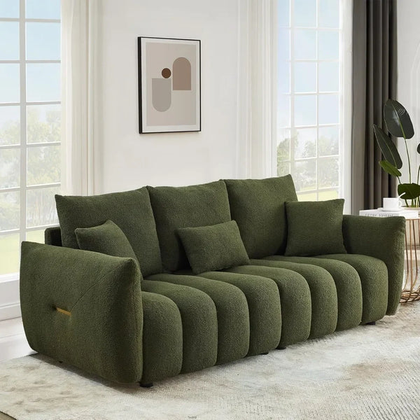 Modern Deep-Seat Comfy Sofa for Living Room & Apartment