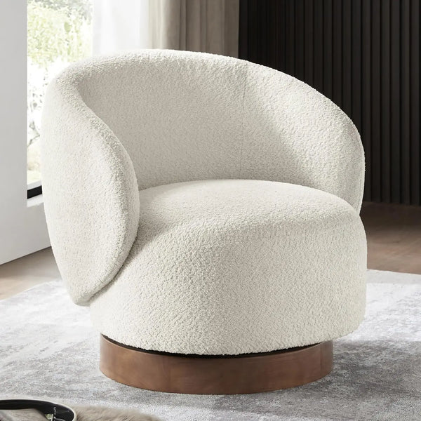 Swivel Accent Barrel Chair for Bedroom & Living Room